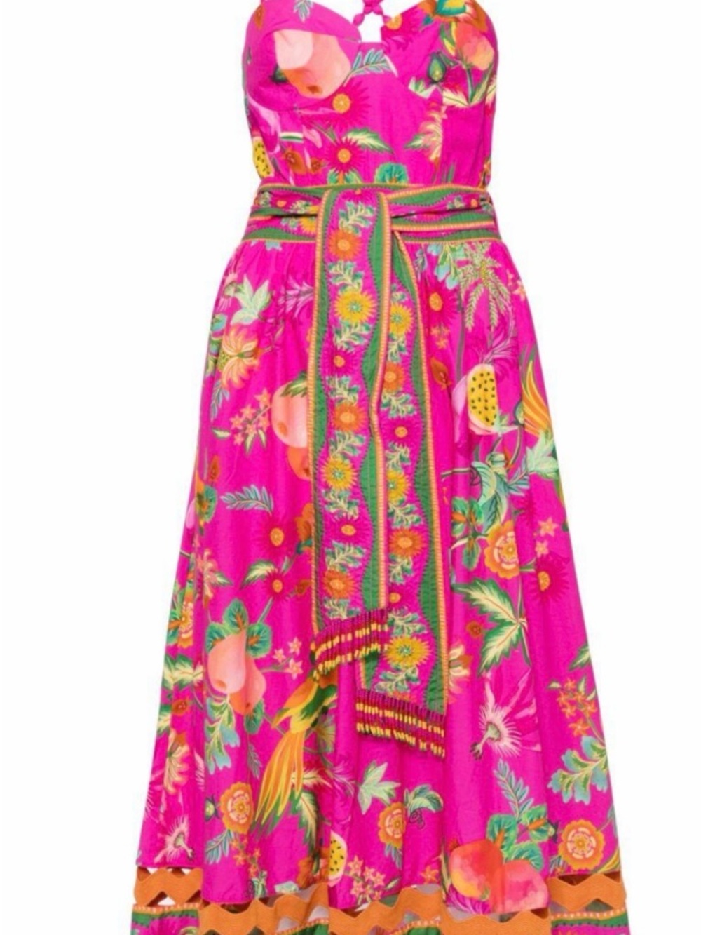 Farm Rio fruit Garden Midi Dress Size M - Picture 2 of 6